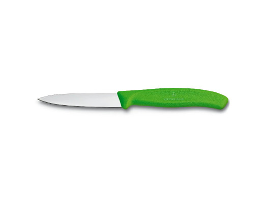 Nóż, ostrze gładkie, 8 cm, zielony, Victorinox Swiss Classic 6.7606.L114