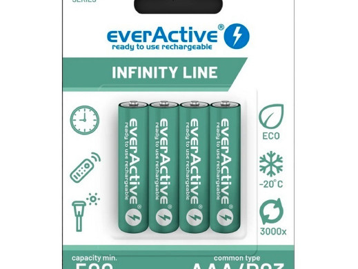 4x Akumulator R-03 AAA min 550mAh 1,2V eco infinity line Everactive