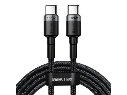 Przewód USB-C wtyk-wtyk 2m PD 2.0 CATKLF-ALG1 Quick Charge 3.0 100W Baseus Cafule