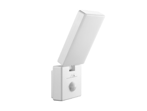 Lampa LED z czujnikiem ruchu Maclean, czujnik ruchu PIR, kolor biały, 10W, IP65, 800lm, barwa neutralna biała (4000K) MCE516 W