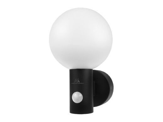 Lampa LED z czujnikiem ruchu Maclean, czujnik ruchu PIR, kolor czarny, 15W, IP65, 1600lm, barwa neutralna biała (4000K) MCE515 B