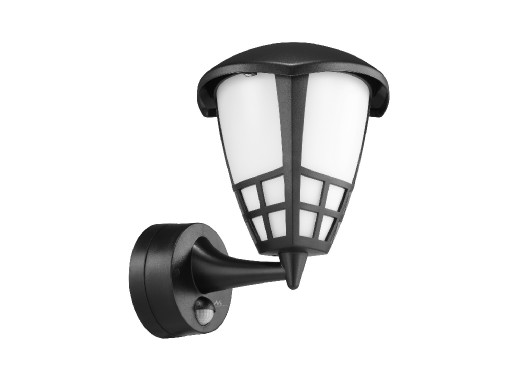 Kinkiet 1xE27 z czujnikiem Maclean, czujnik na podczerwień, max. obciążenie 60W, IP65, kolor czarny, MCE518 B