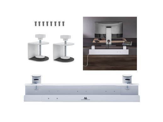 Organizer podbiurkowy na kable Maclean, 5kg max, MC-333