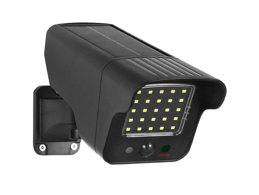 Solarna atrapa kamery, migająca dioda, czujnik ruchu, oświetlenie LED, naklejka gratis, SOL1803S