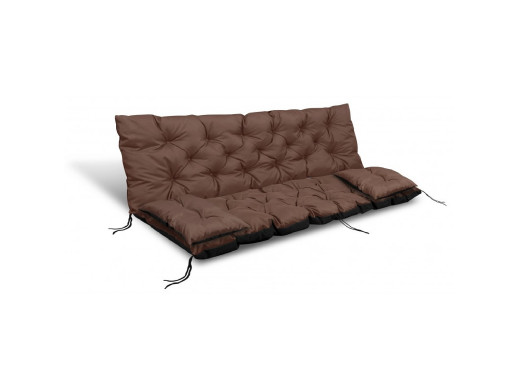 ZESTAW OGRODOWY 150x60x50CM + 2 PODUSZKI 42X42 CM BRĄZOWY