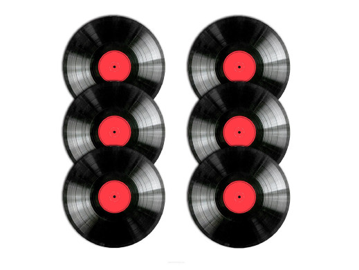 Zestaw podkładek na stół okrągłych 6D - VINYL 