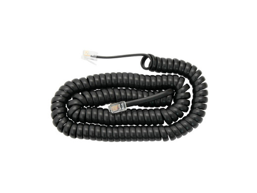 Przewód telefoniczny Bell wtyk-wtyk 3,6m TP01 słuchawkowy spirala czarny