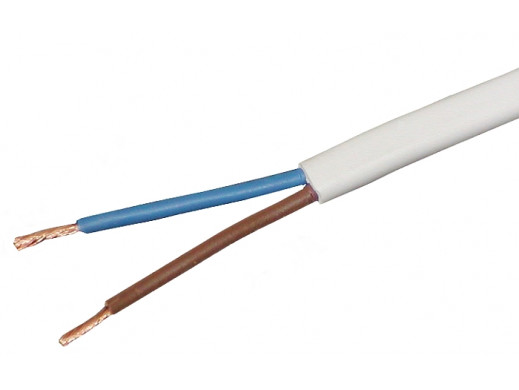 Kabel prądowy OMYP 2*0.75 płaski linka biały