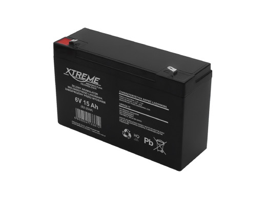 Akumulator żelowy 6V 15Ah wymiary 150x50x92mm Xtreme