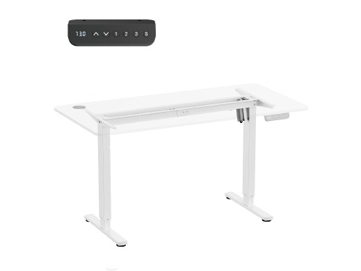 Biurko elektryczne regulacja wys. Ergo Office, max wys. 1160mm, max - 80 kg, bez blatu do pracy stojąco siedzącej, białe, ER-400