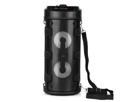 Głośnik Partybox, Bluetooth 5.0+EDR, funkcja karaoke. RMS 40W, PMPO1000W, FM, wyśiwietlacz led, podstawka pod smartfona, akumula