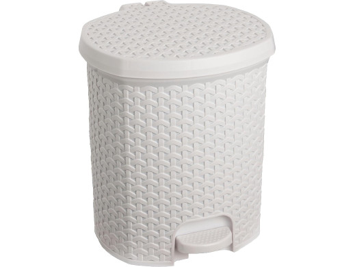 Kosz na śmieci z pedałem Rattan-style nordic white 11 L
