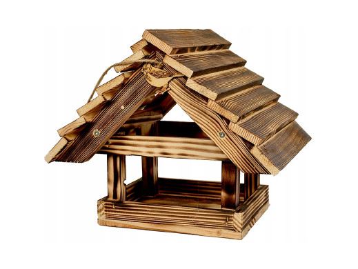 Karmnik Dla Ptaków Solidny Budka, Opalany XXL, Duży, do ogrodu