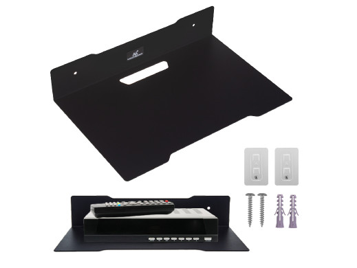 Półka ścienna pod dekoder Maclean, pojedyncza, max. 5kg, stalowa,  MC-122