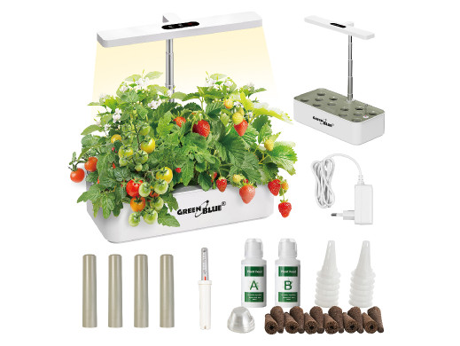 Inteligentny System wewnętrznej uprawy roślin GreenBlue, doniczka SMART, pojemność 4L, 220-240V AC 50/60Hz 0.4A  GB133