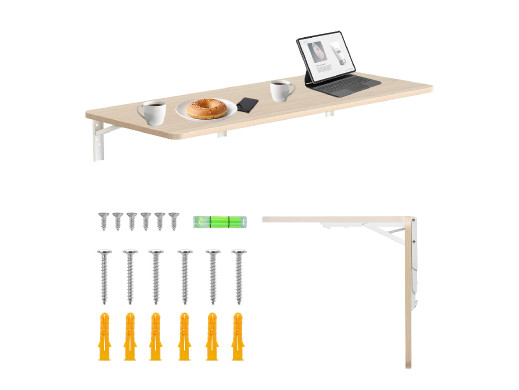Składana półka / blat Maclean, drewniane, 100x40cm, max. 50kg, MC-128 WD
