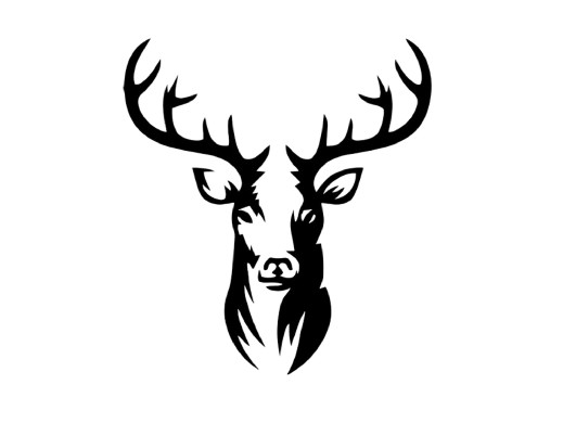 Ażurowy obraz, dekoracja ścienna 3D, Obraz 3D "Jeleń" 100x93cm Czarny
