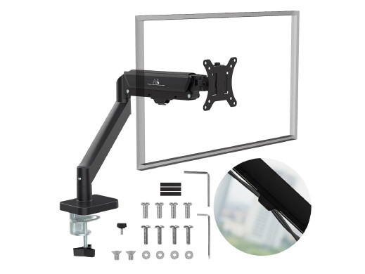 Uchwyt na monitor Maclean, sprężyna gazowa, 17"-32", 2-10kg, czarny, MC-133