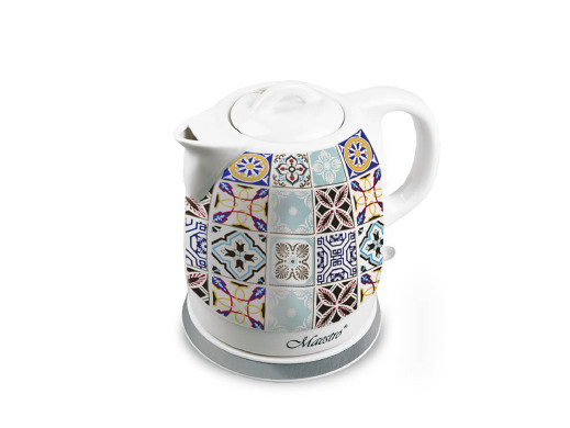 Czajnik ceramiczny elektryczny Maestro, 1,5L, Moc 1200W, Obrotowa podstawka, Długość przewodu 65cm, MR-066-Porto