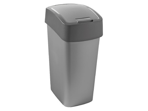 Kosz na śmieci Curver Flip Bin, 45L, Srebrny, 186181