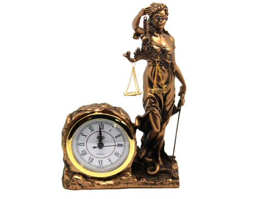 Figurka Temida Bogini Sprawiedliwości Zegar Waga Miecz, Queen Isabel

