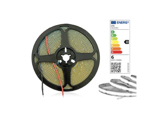 Taśma LED 8mm COB neutralny odcinek 2,5cm 12V 30W 4000K 6W/m
