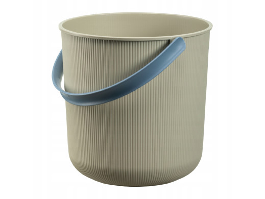 Wiadro z rączką Akita Plast Team, Kolor beżowy, Pojemność 10L, Średnica 24cm, Pokrywa sprzedawana oddzielnie, Materiał z recykli