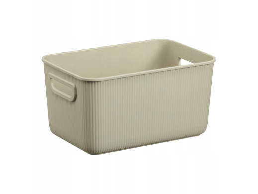 Pojemnik do przechowywania Akita Plast Team, Beżowy, 5L, 100% z recyklingu, Pokrywa sprzedawana oddzielnie, 60830802