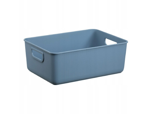 Pojemnik do przechowywania Akita Plast Team, Niebieski, 10L, 100% z recyklingu, Pokrywa sprzedawana oddzielnie, 60840800