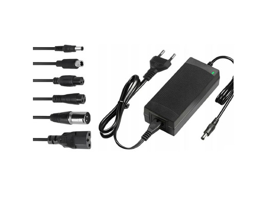 Ładowarka sieciowa uniwersalna do hulajnóg i pojazdów elektrycznych Lextool, 54,6V 2A, 6 wtyków DC,  LXG95