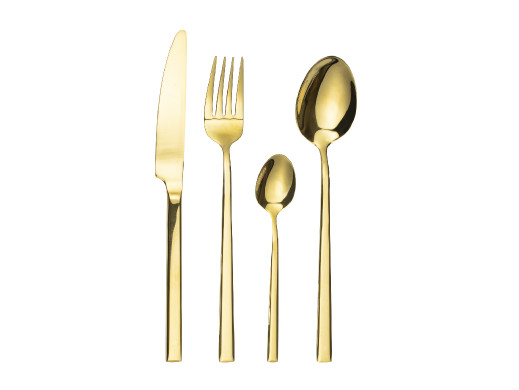 Komplet sztućców Como Gold 24-elementowy AMBITION
