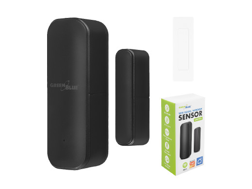 Bezprzewodowy kontraktron / czujnik otwarcia WiFi GreenBlue, Android/iOS, do drzwi / okien, 3.0V DC, LR03x2, GB479 B