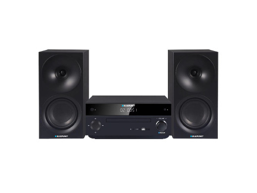 Mikrowieża Blaupunkt, Moc 150W, Radio FM, Gniazdo AUX oraz złącze USB, Bluetooth, Wejście HDMI, Zegar z alarmem, Wyświetlacz LED