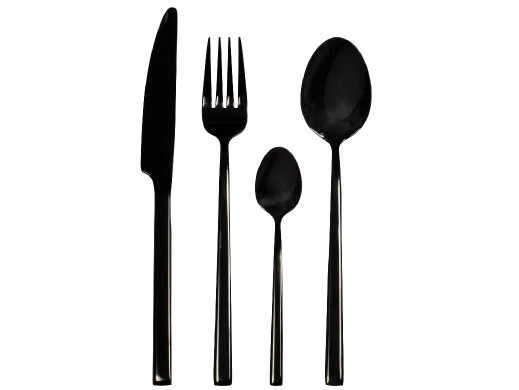 Komplet sztućców Como Black 24-elementowy AMBITION
