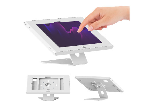 Uchwyt reklamowy do tabletu Maclean, z blokadą. 10.9"-11", iPad Air/ Pro, Samsung Tab A&S Series, 220x323x22mm, MC-957 W