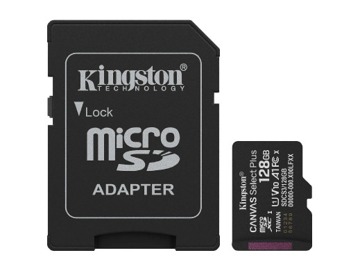 Karta pamięci 128GB microSD + adapter SD class 10 Canvas Kingston