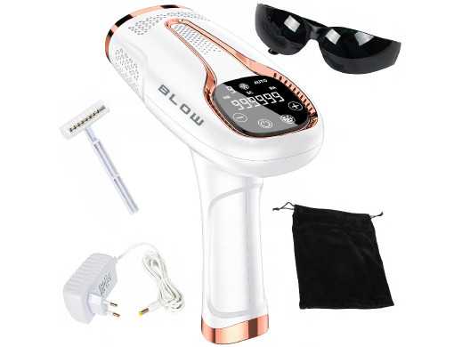Depilator świetlny IPL Blow, Funkcja Ice Cool, 9 poziomów mocy, Wbudowany filtr UV, Tryb automatycznego błysku, Długotrwała skut