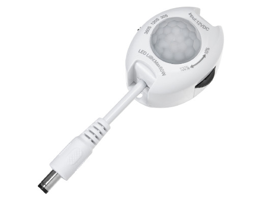 Czujnik ruchu PIR Maclean, na podczerwień, do taśm LEDowych, 12V DC, max. 60W, MCE242 POSERWISOWY
Ślady używania