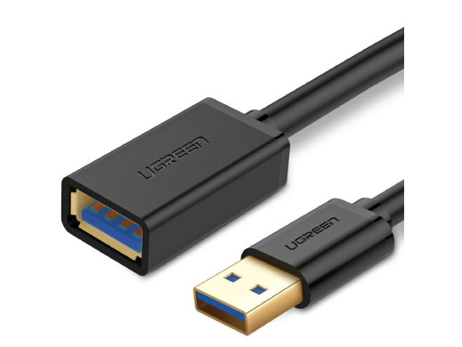 Przedłużacz USB A 3.0 wtyk-gniazd 0,5m US129 czarny Ugren