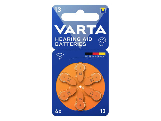 6x bateria do aparatów słuchowych 13 PR48 Varta