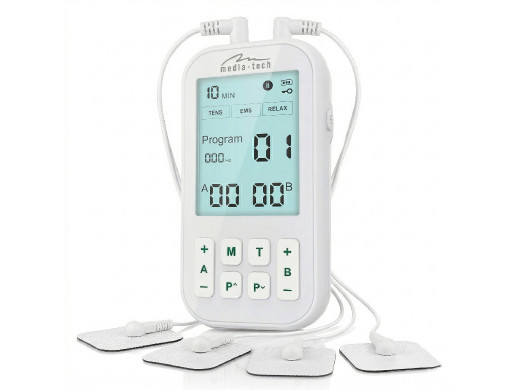 Masażer i elektrostymulator mięśni, Tens/EMS, Stymulacja 3w1, Mediatech, MT6543
