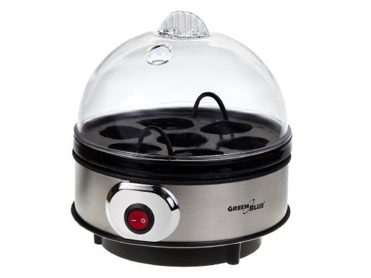 Automatyczny jajowar GreenBlue, moc 400W, do 7 jaj, miarka, 220-240V~, 50 Hz, GB572   POSERWISOWY
Ślady używania
