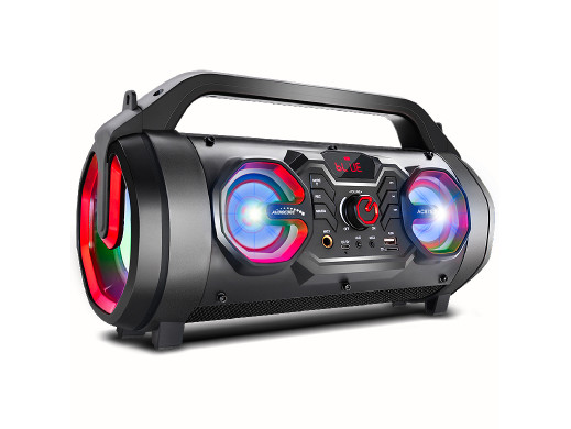 Głośnik przenośny bazooka Audiocore, bluetooth 5.0, radio FM, karta micro, SDIPX4, 2000mAh, AC875 POSERWISOWY
Ślady użytkowania