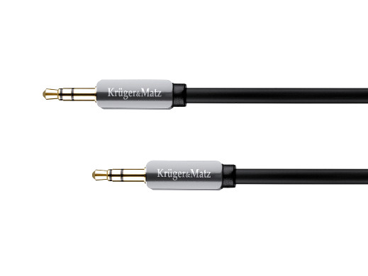 Kabel stereo jack 3.5  wtyk - wtyk  1.5m Kruger&amp;Matz  kabel sprężynka