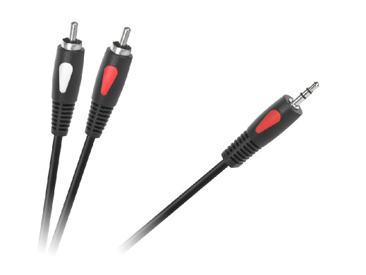 Kabel wtyk jack 3.5 - 2RCA 1.0m Cabletech Eco-Line
