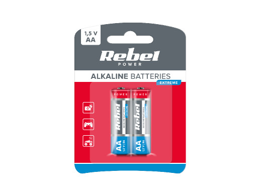 Baterie alkaliczne REBEL EXTREME LR06 2szt/bl.