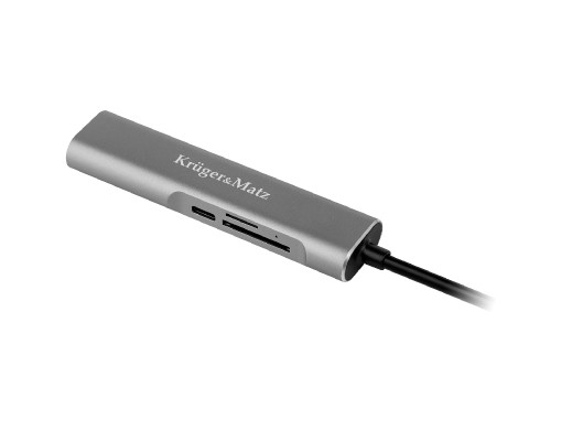 Adapter (HUB) USB typu C na HDMI/USB3.0/SD/MicroSD/C port