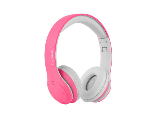 Bezprzewodowe słuchawki nauszne dla dzieci Kruger&amp;Matz model Street Kids , kolor różowy