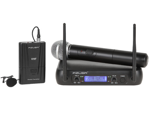 Mikrofon VHF 2 kanały WR-358LD (1 x mik. do ręki + 1x klip)