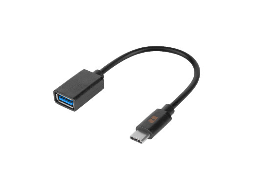 Adapter USB gniazdo A 3.0 - wtyk typu C OTG REBEL 15 cm